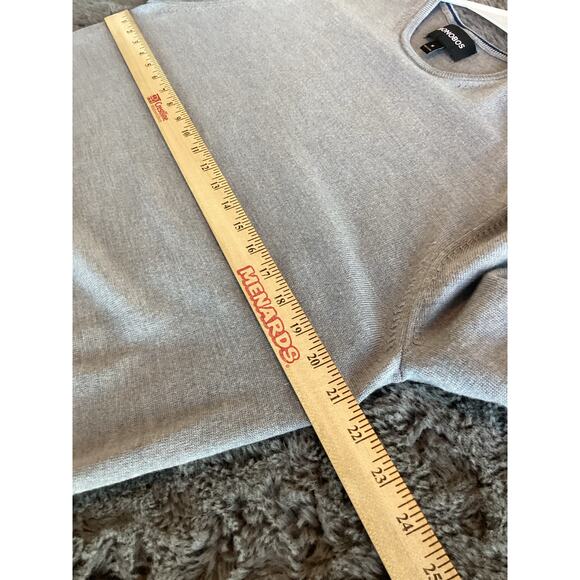 Bonobos Men's 100% fine merino wool  Pullover Sweater Gray Size Medium - Picture 5 of 7